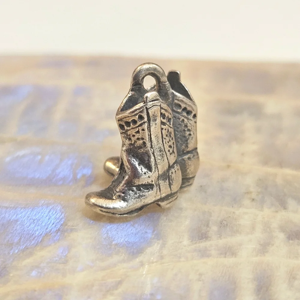 James Avery Sterling Silver 925 Pair of Cowboy Boots Charm Pendant